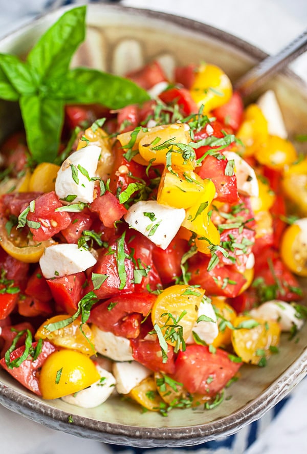 Marinated tomato salad.