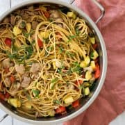 Fried Spaghetti with Chicken & Green Curry - always use butter