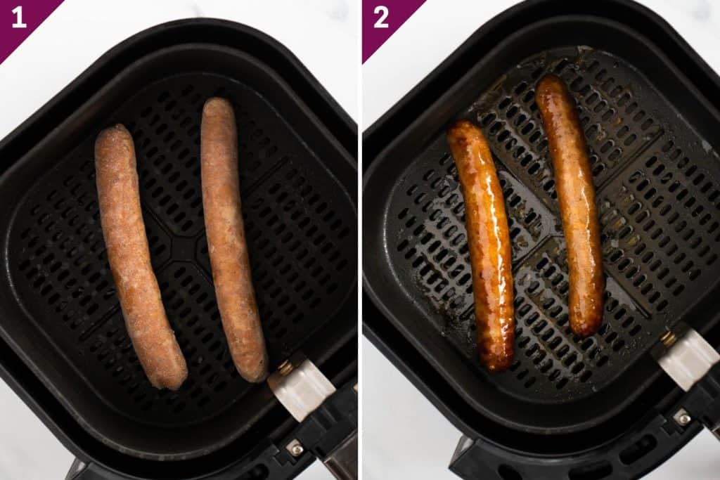 How to Air Fry Frozen Sausages - always use butter