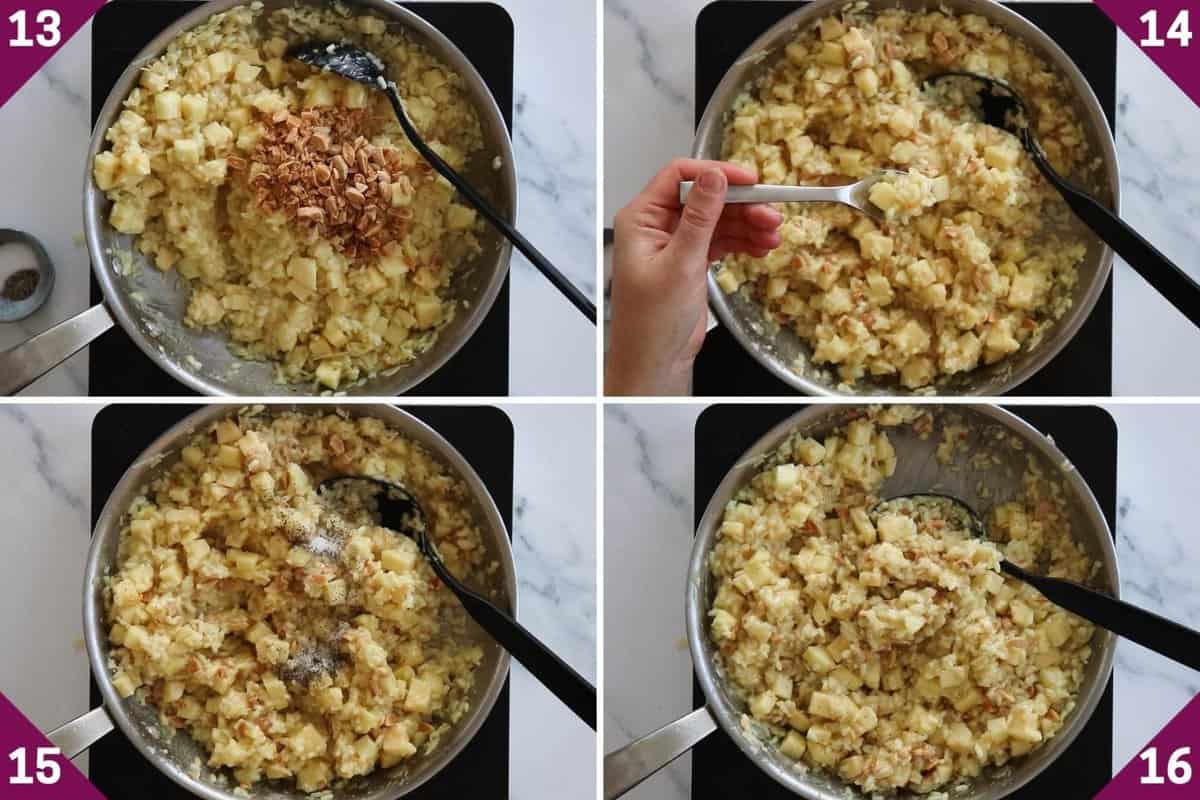 Apple Risotto with Marcona Almonds always use butter