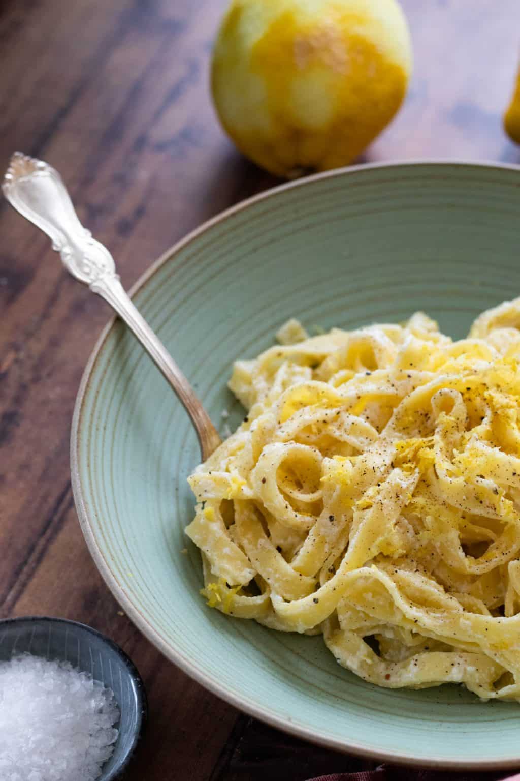 10-Minute Lemon Ricotta Pasta - always use butter