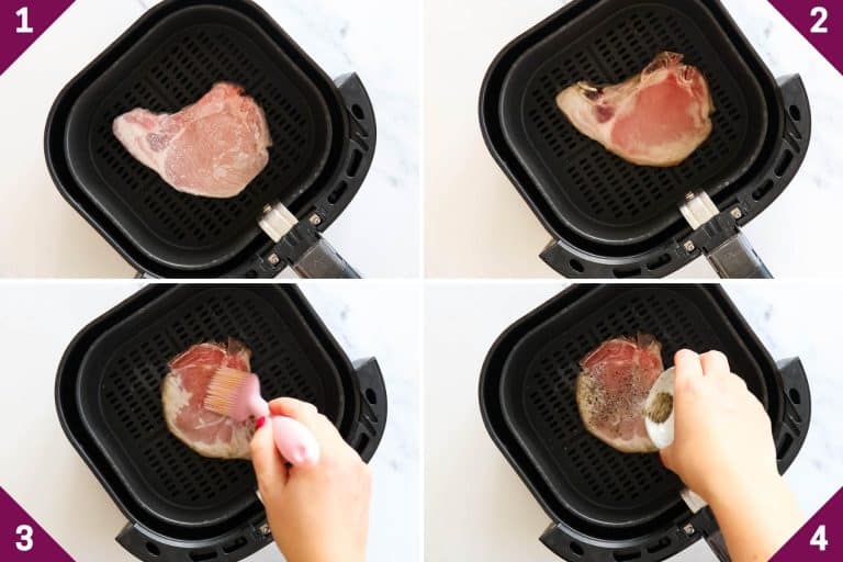 Frozen Pork Chops in Air Fryer always use butter
