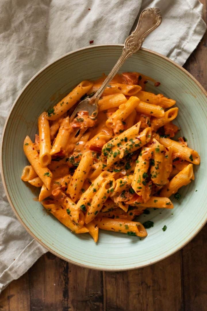 Spicy Vodka Pasta - always use butter