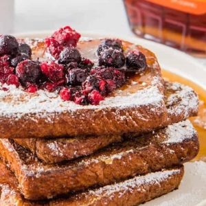 A stack of french toast