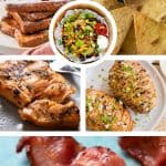 Collage showing different air fryer recipes for beginners.