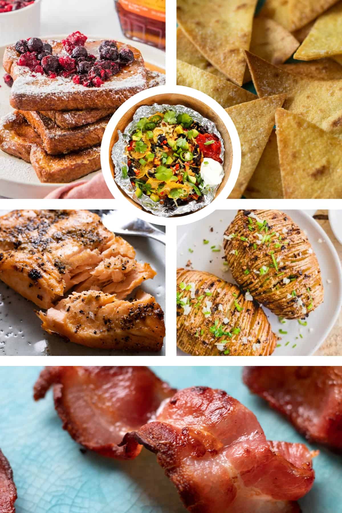 Collage showing different air fryer recipes for beginners.