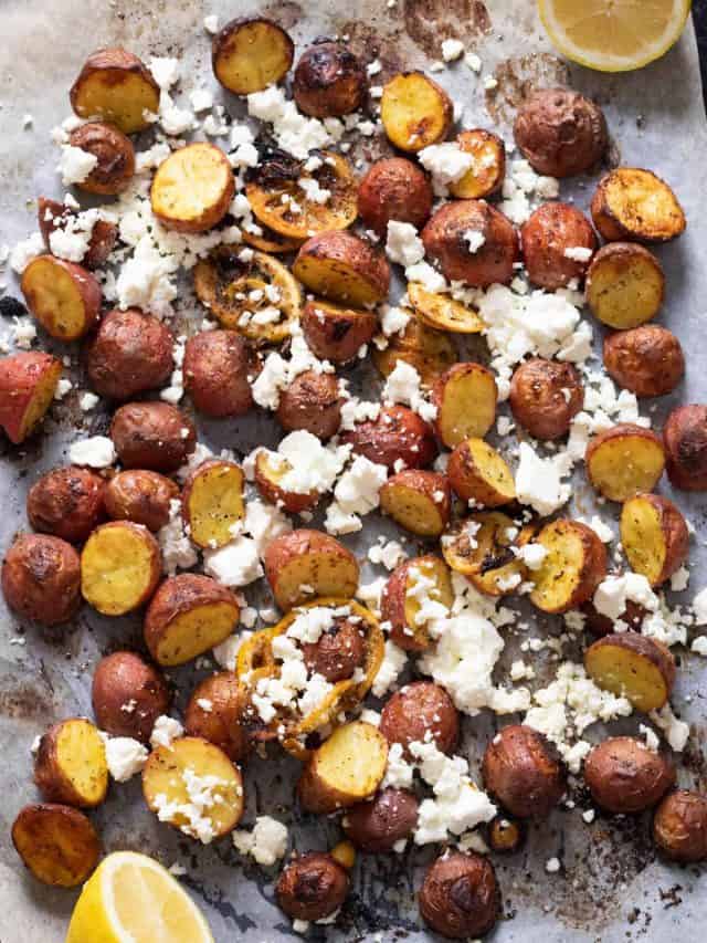 Easy Greek Potatoes With Lemon & Feta Cheese Story - always use butter
