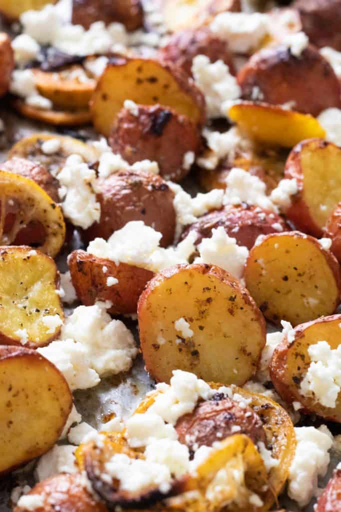 Greek Potatoes with Lemon & Feta Cheese - always use butter