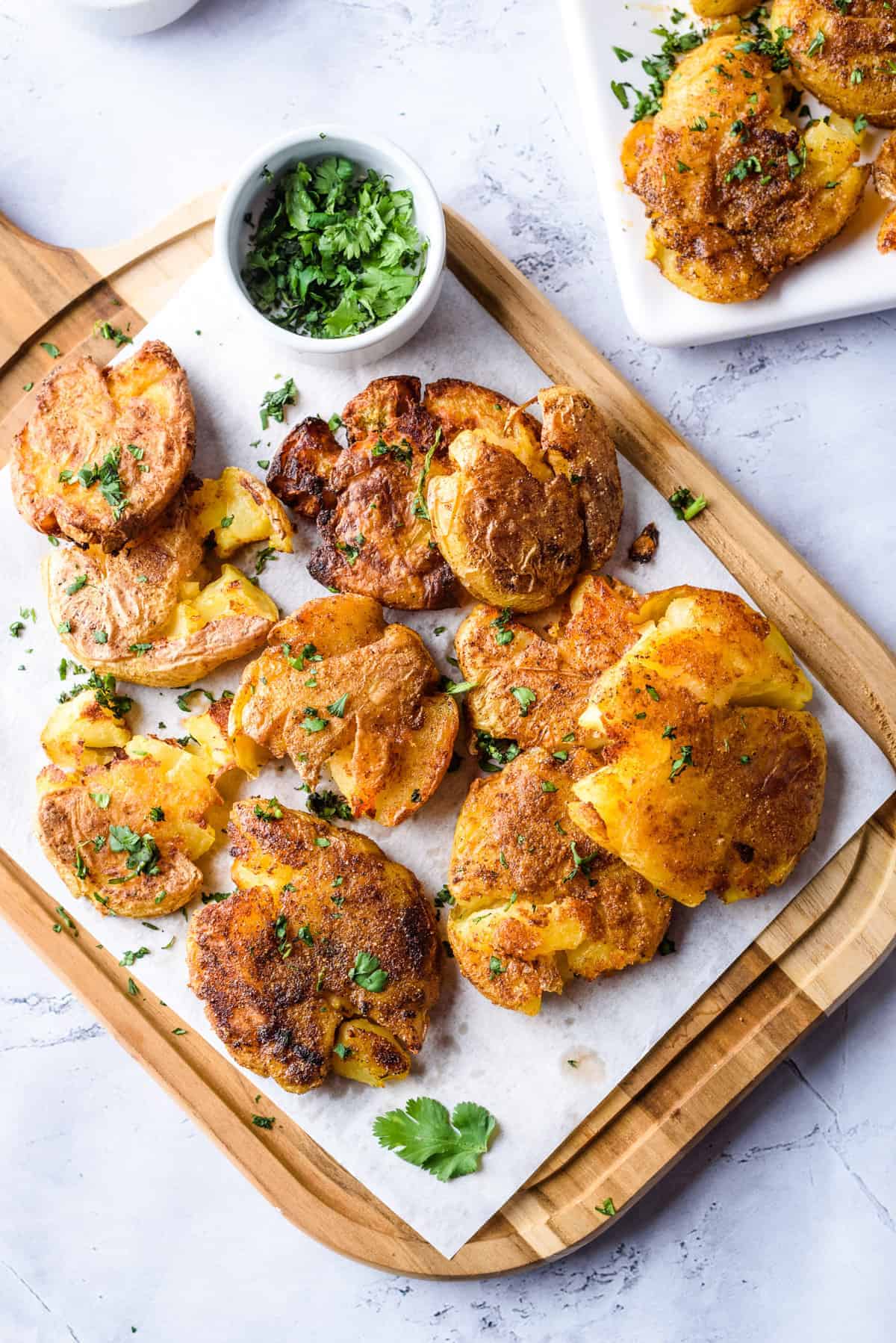 Air fryer smashed potatoes.
