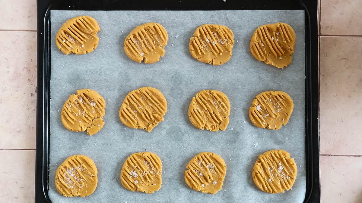 Cookies before baking.