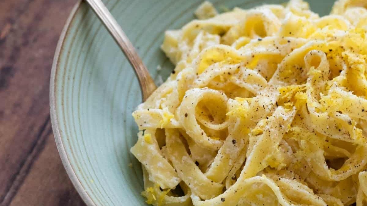 Lemon ricotta pasta.