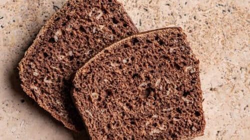 Dark rye bread.