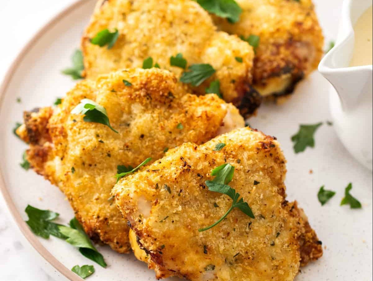Air fried chicken cordon bleu.