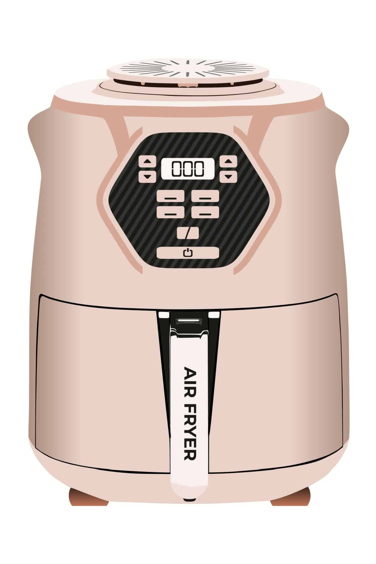 KOOC - Premium Pink Air Fryer, 4.5 Quart