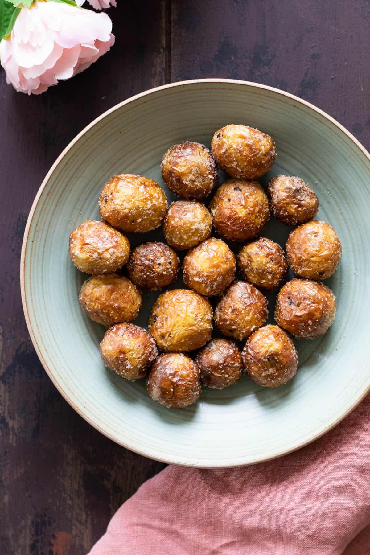 Ingredients for air fryer baby potatoes.