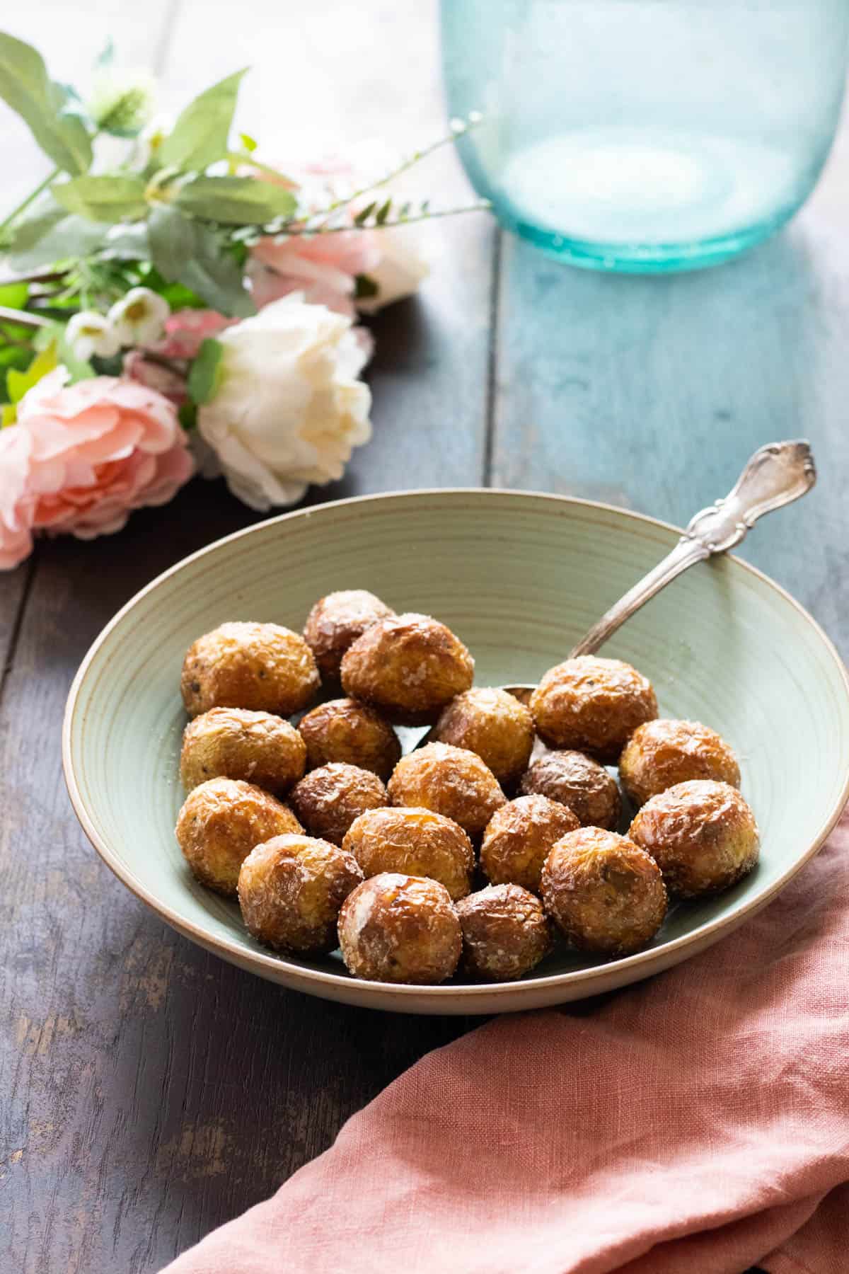 Ingredients for air fryer baby potatoes.