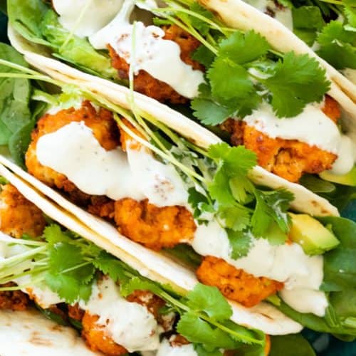 Buffalo cauliflower tacos.