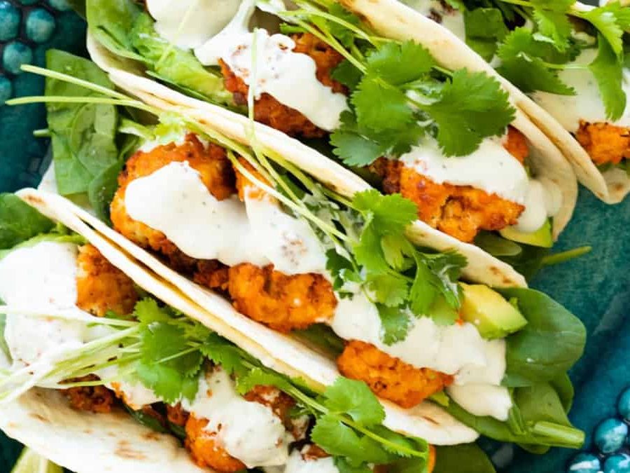 Buffalo cauliflower tacos.