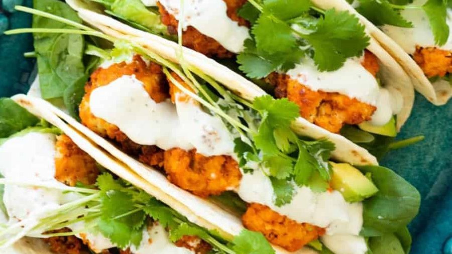 Buffalo cauliflower tacos.