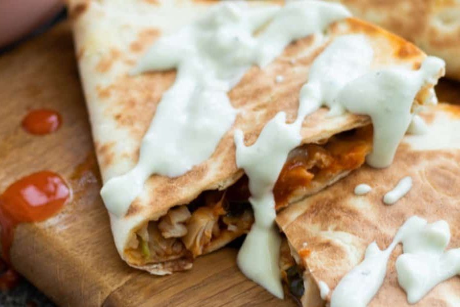 Buffalo chicken quesadillas.