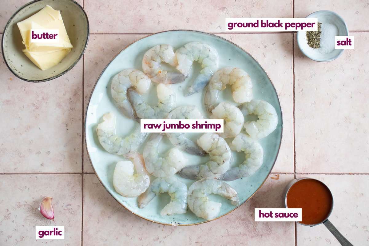 Ingredients for buffalo shrimp.