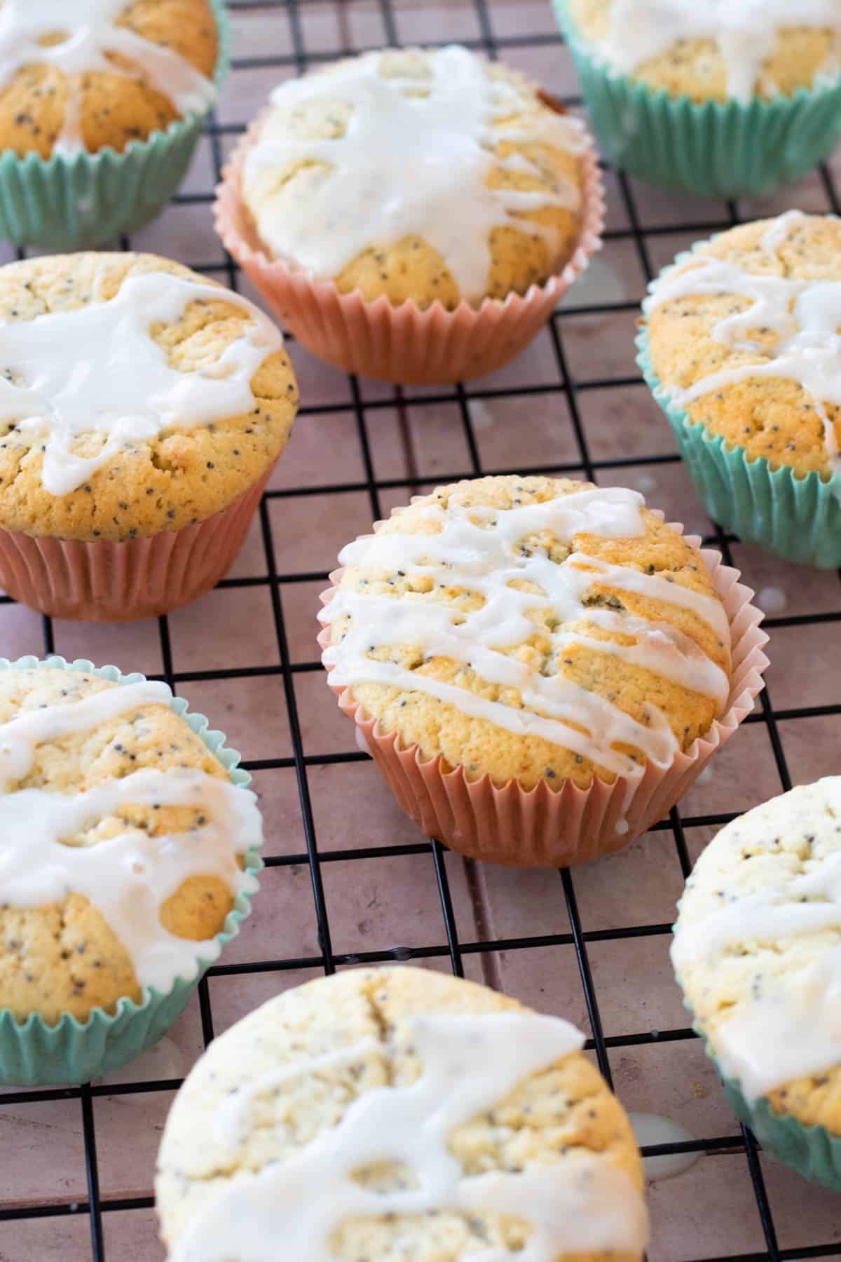 Lemon poppy seed muffins.