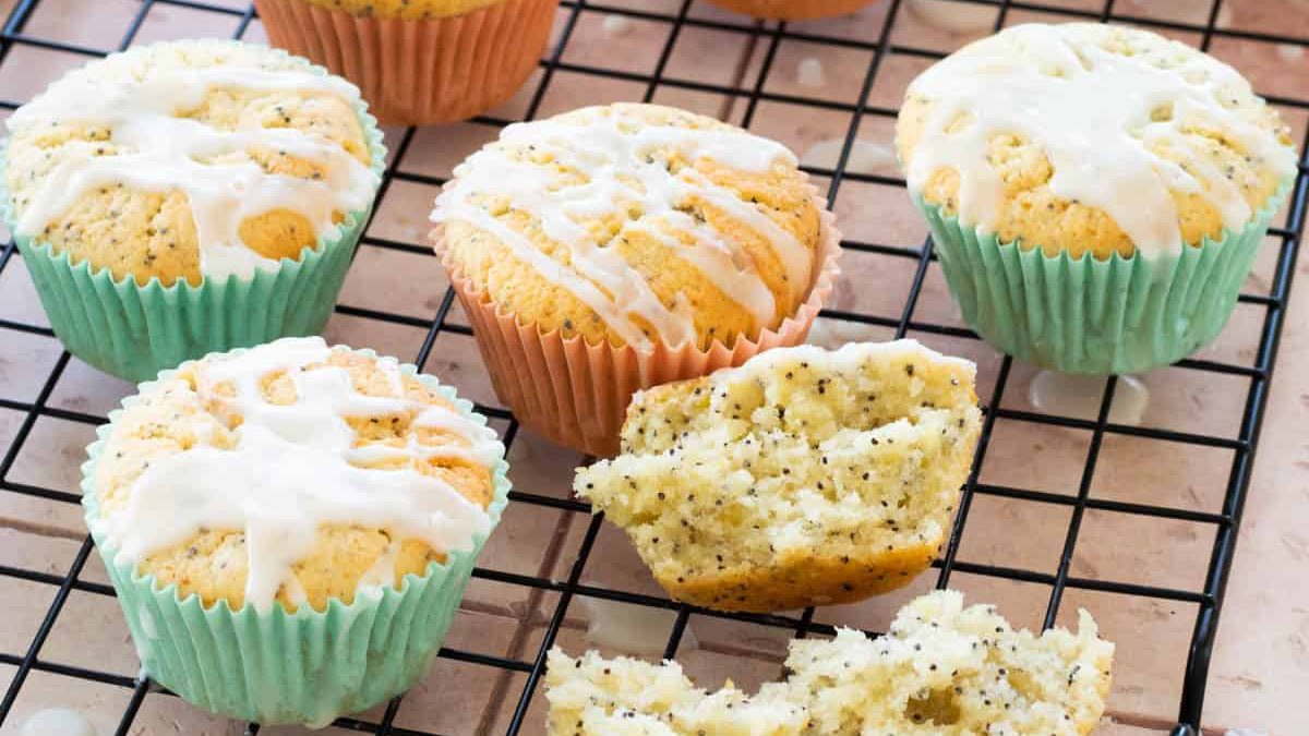 Lemon poppy seed muffins.