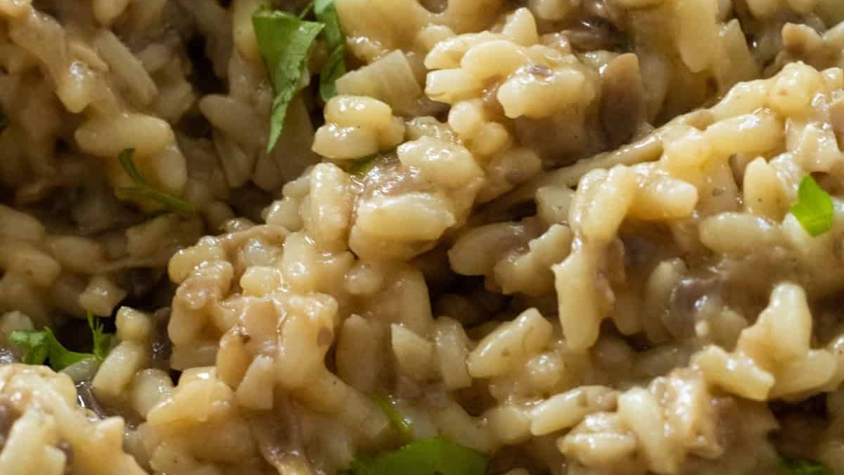 Mushroom truffle risotto.