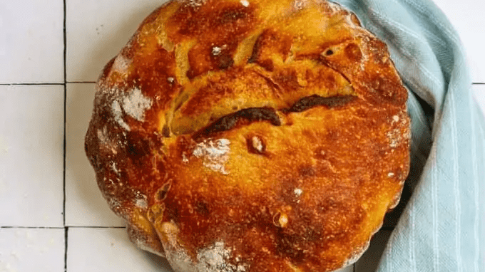 Rosemary garlic sourdough bread.