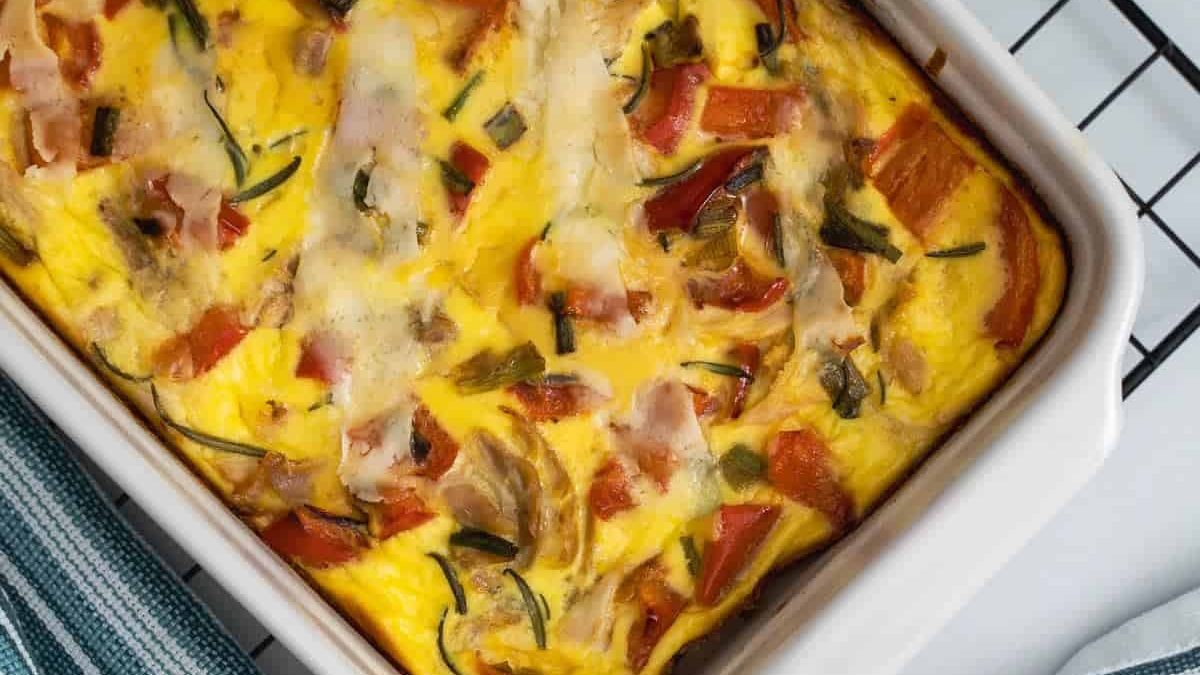 A chicken frittata.