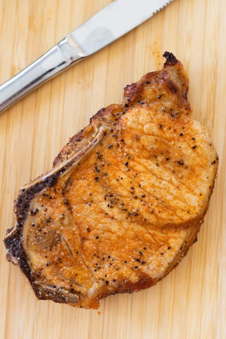 Air Fryer Bone In Pork Chops - always use butter