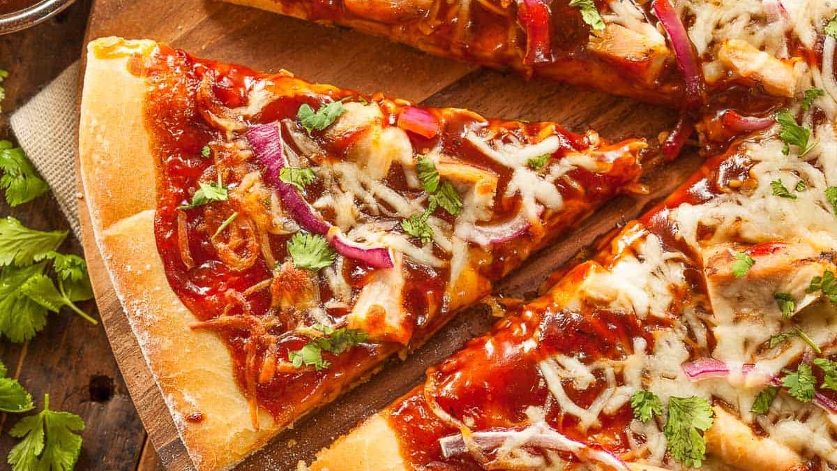 BBQ chicken pizza.