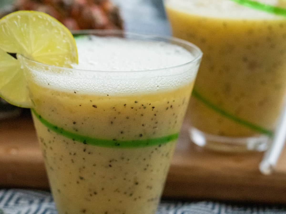 Frozen pineapple mocktail.