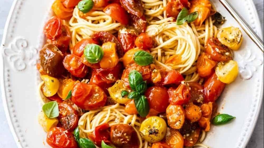 Cherry tomato pasta.