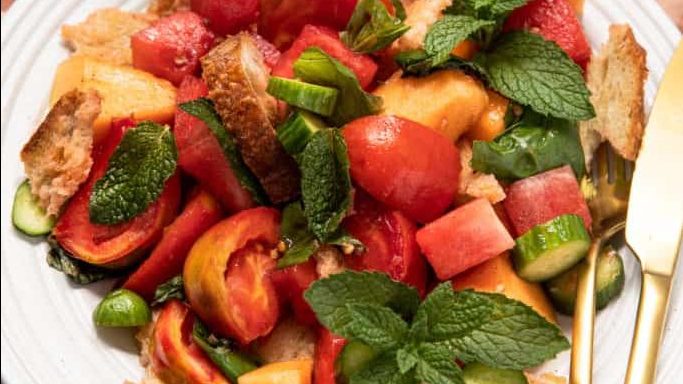 Watermelon Panzanella.