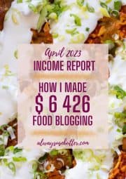 April 2023 Income Report - always use butter