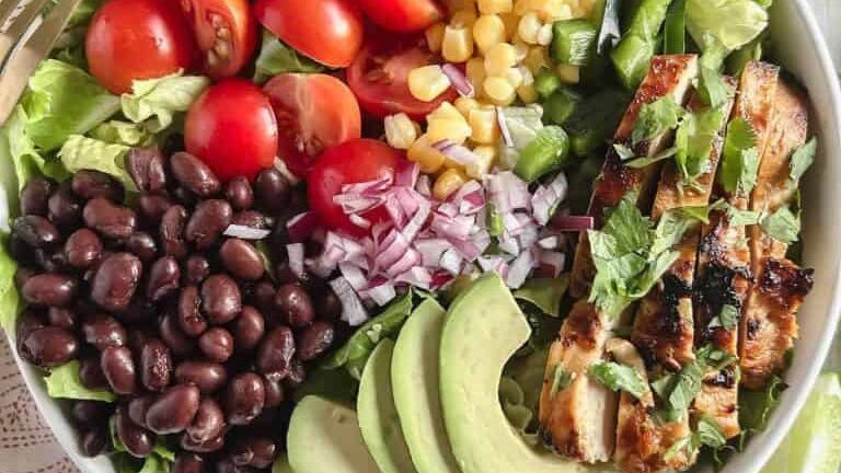 Southwest Salad with Honey Chipotle Chicken.