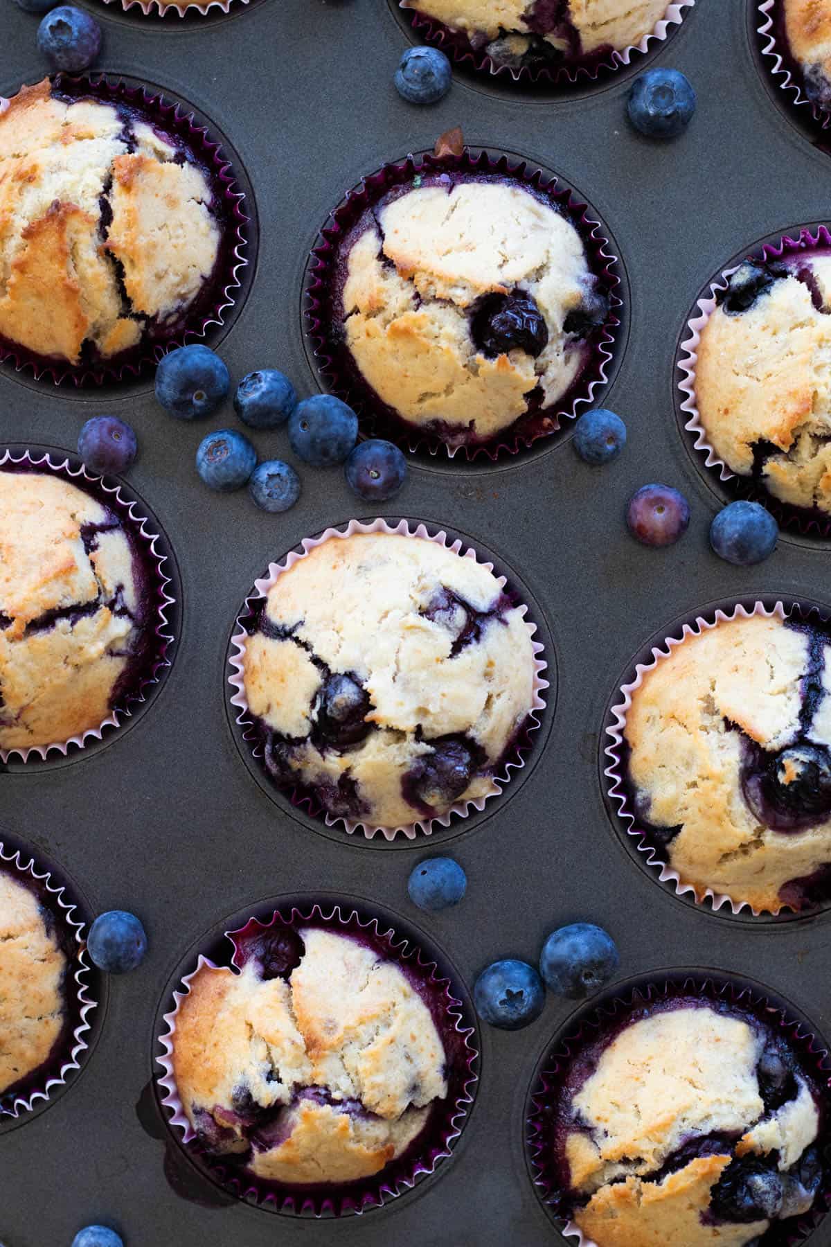 Blueberry banana muffins.