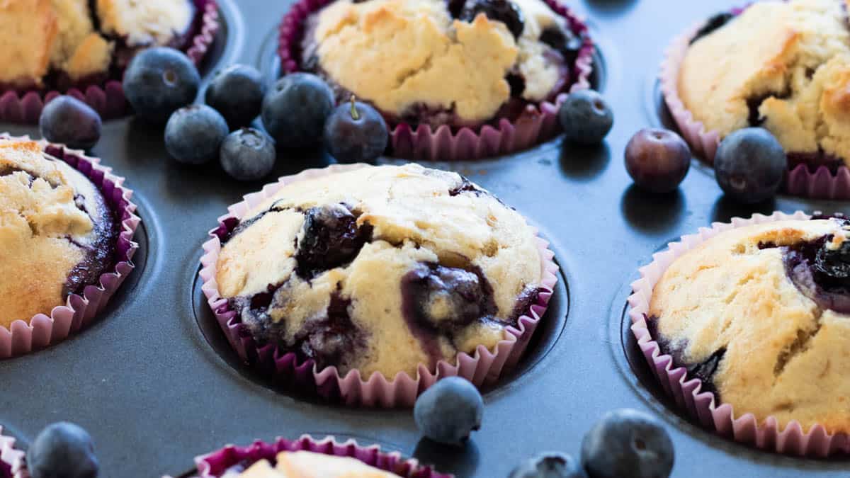 Blueberry banana muffins.