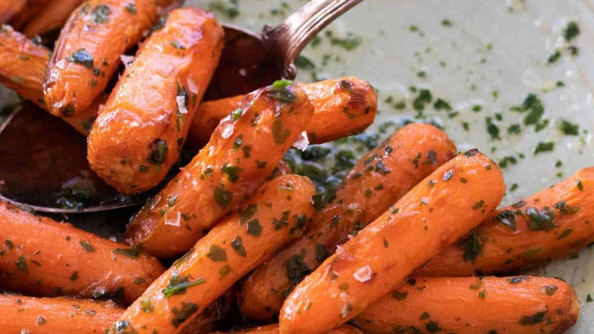 Carrots with parsley.