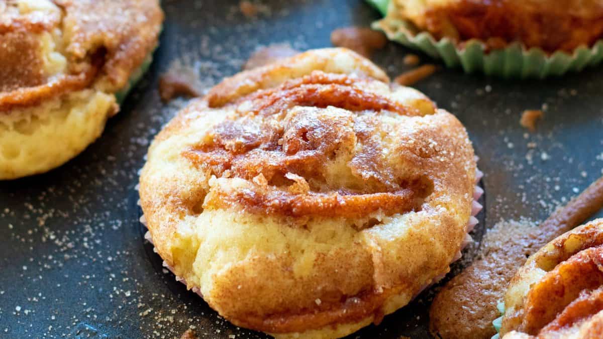 A cinnamon apple muffin.