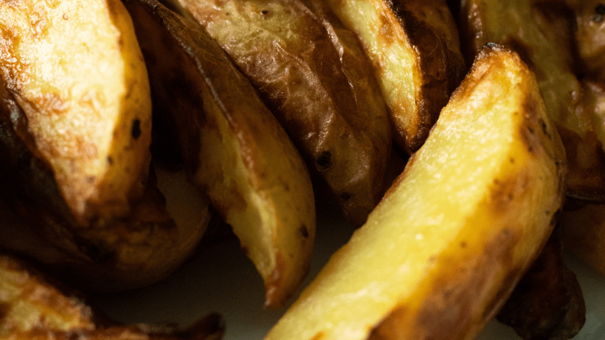 Potato wedges.