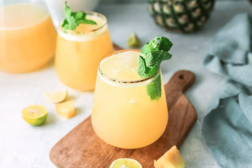 Lime Pineapple Agua Fresca.
