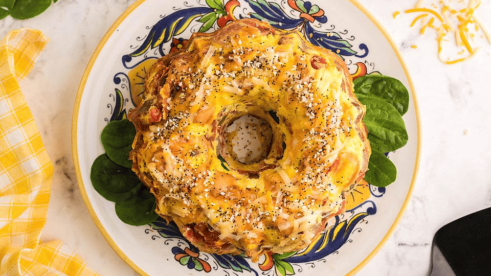 Bagel breakfast bake.