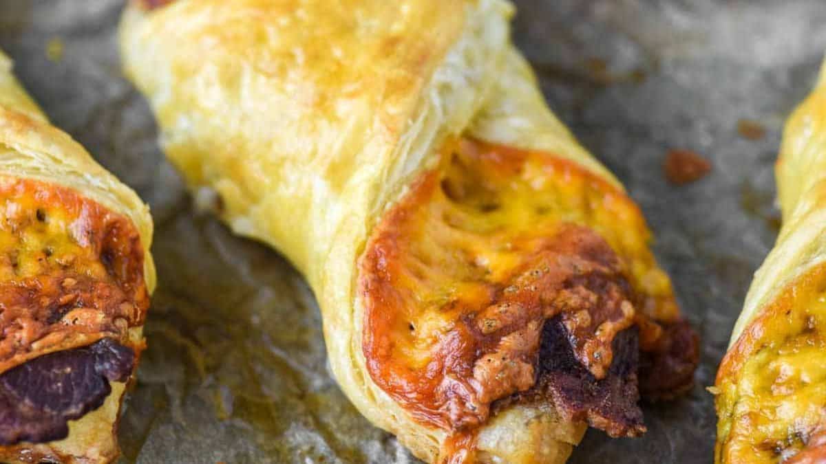 Cheese and Bacon Turnovers.