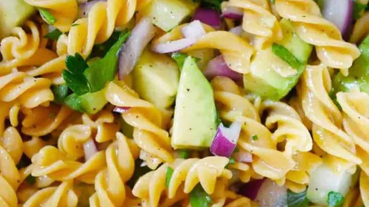 Avocado Pasta Salad Recipe.