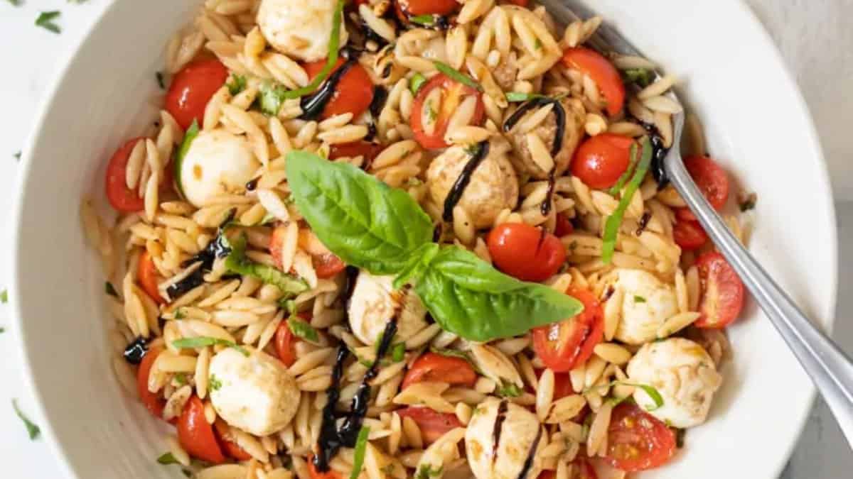 Caprese Orzo Pasta Salad.