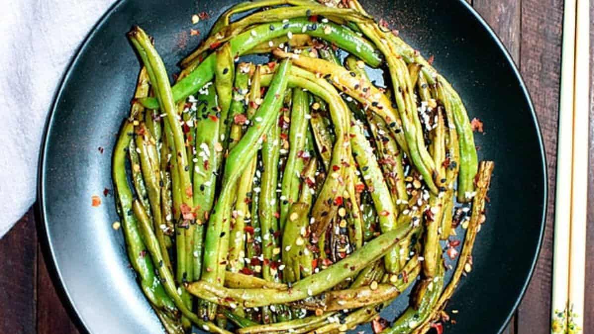 Szechuan Dry Fried Green Beans.