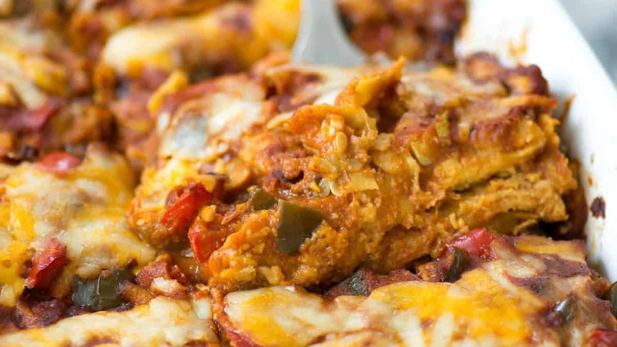 Vegetarian Enchilada Casserole.