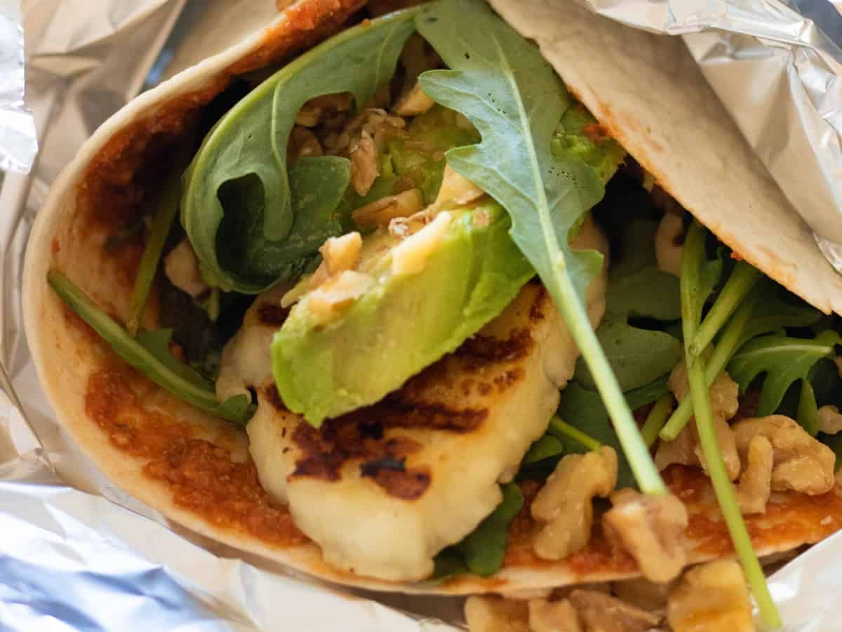 A halloumi wrap.